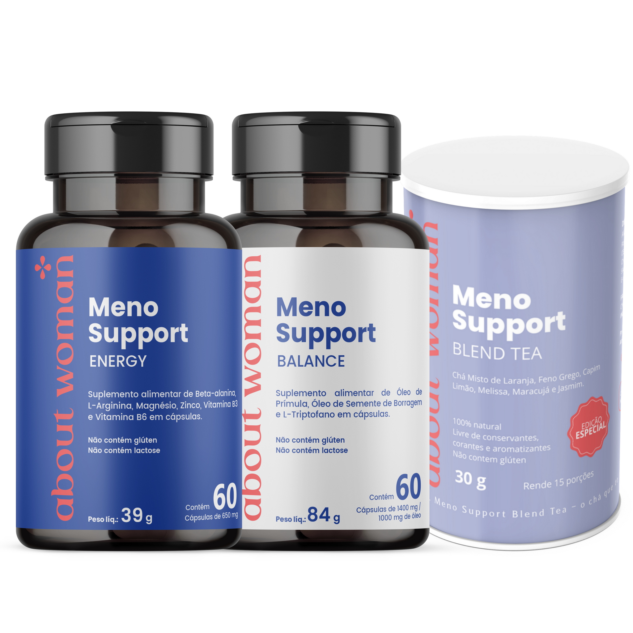 Kit Meno Support Energy + Balance + Blend Tea